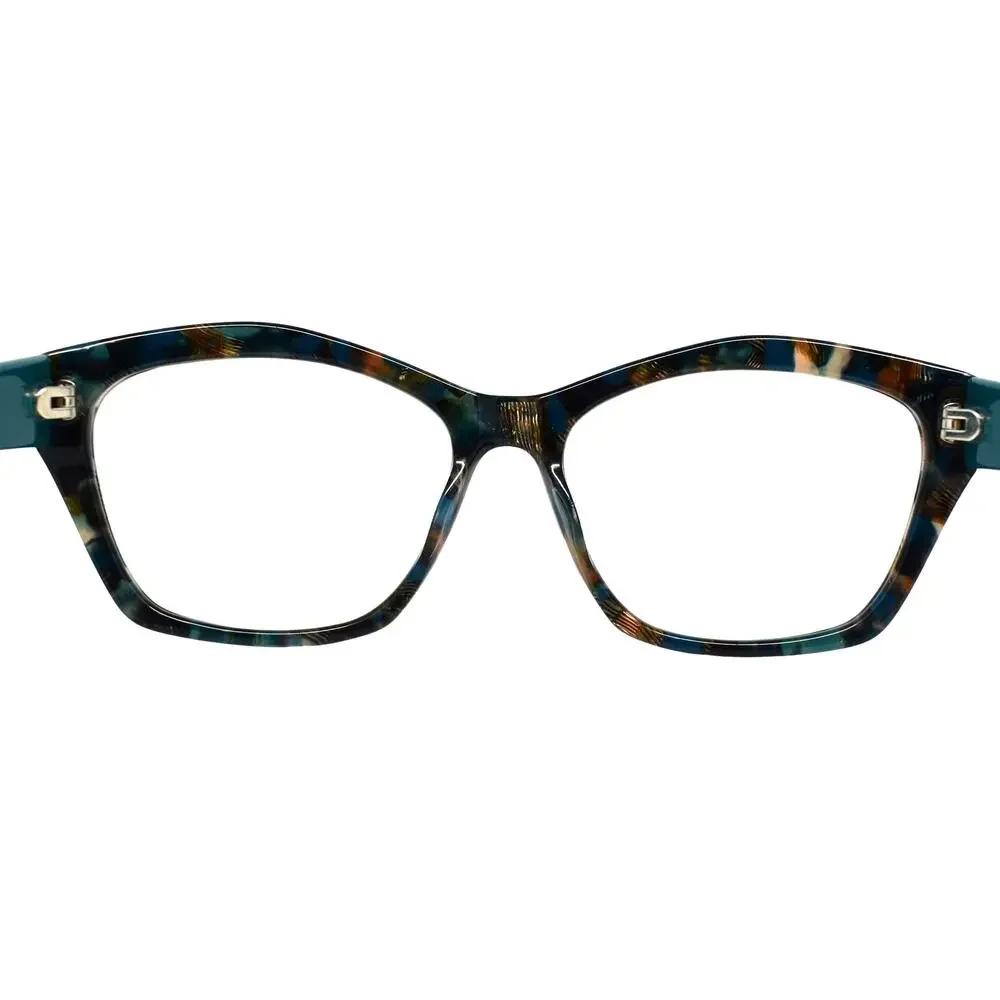 BCBGMAXAZRIA Admire Teal Multi 57-17-140mm Sunglass / Eyeglass FRAMES ONLY -GOOD